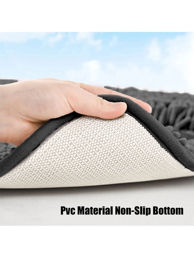 Taizz Ventures Bathroom Rug Bath Mat, Thick Soft Non-Slip Absorbent Polyester, Foam Comfort, Machine Washable Fast Drying, Wrap Around Feet, 16x24in, Black, 1 Pack - Image 4