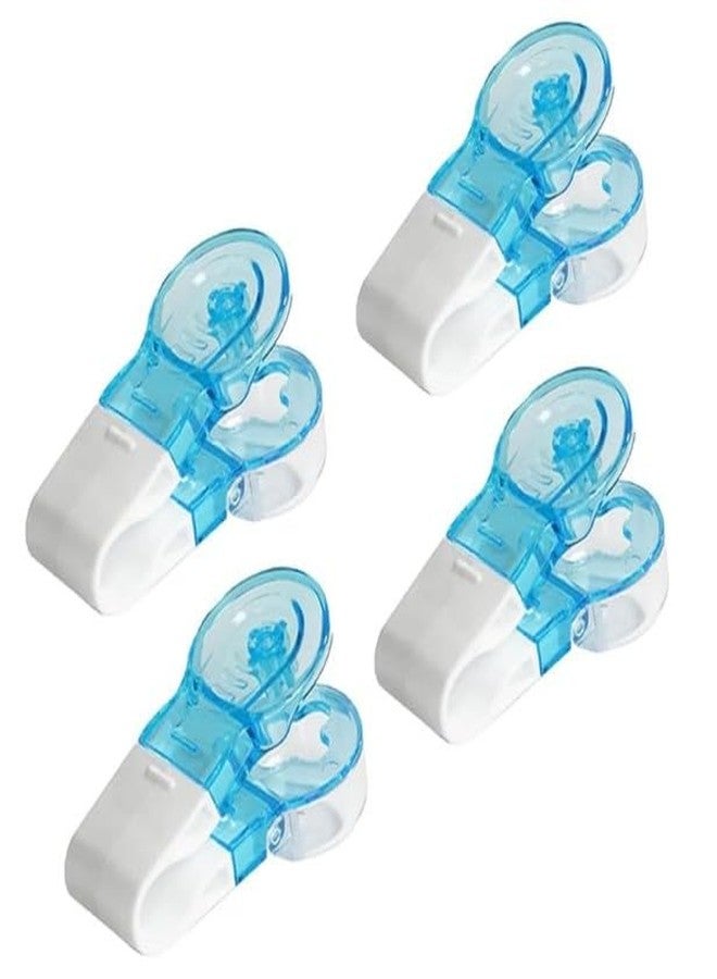 Luhaomisky 4Pcs Blue Portable Pill Remover, Blister Pack Opener, No Contact, Easy to Use, Ideal for Elderly, Disabled, Travel-Friendly, 1 Compartment, 4 Count - Image 1