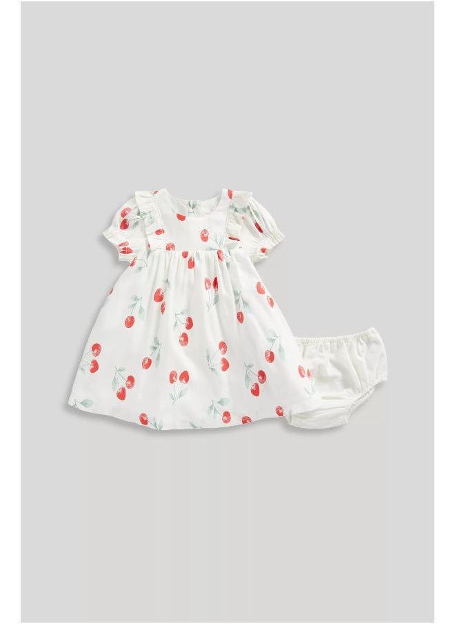 mothercare Cherry Dress and Knickers  - Image 1