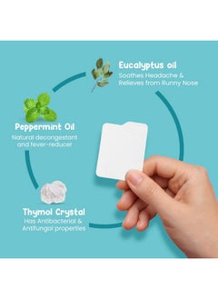 Mother Sparsh Natural Vapour Patches For Kids With Eucalyptus Oil, Peppermint Oil & Thymol Crystal (Camphor Free) | Quick Relief From Runny Nose & Nasal Congestion | Lasts Upto 8 Hrs-(Pack Of 5)  - Image 4