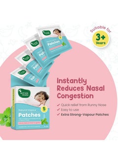 Mother Sparsh Natural Vapour Patches For Kids With Eucalyptus Oil, Peppermint Oil & Thymol Crystal (Camphor Free) | Quick Relief From Runny Nose & Nasal Congestion | Lasts Upto 8 Hrs-(Pack Of 5)  - Image 3