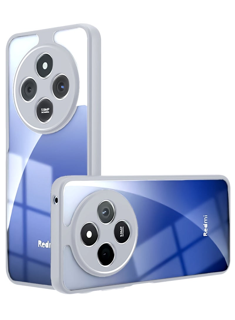 حافظة واقية من الصدمات لهاتف Xiaomi Redmi 14C/Poco C75 سيليكون TPU ممتص للصدمات فائق التحمل وآمن للغاية للكاميرا الحل الأمثل (رمادى)