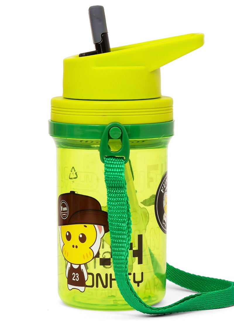 Eazy Kids Kids Water Bottle 500ml With Straw - Green  - Image 5