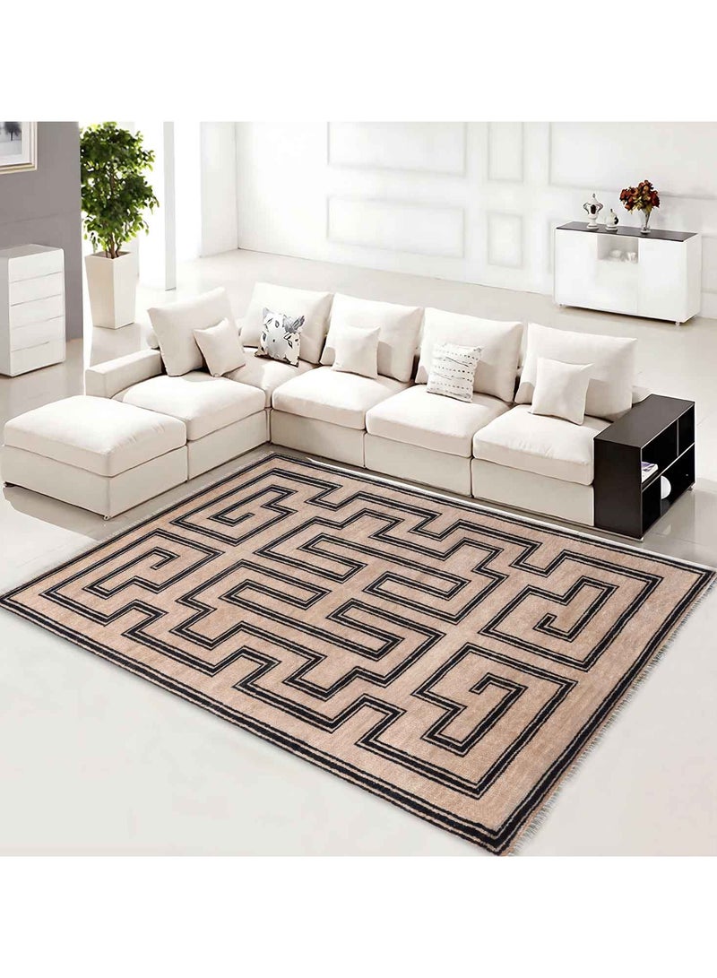 CLASSIC CHRONICLE - WOOL RUG- 200X300 CMS- BLACK / BEIGE - Image 1