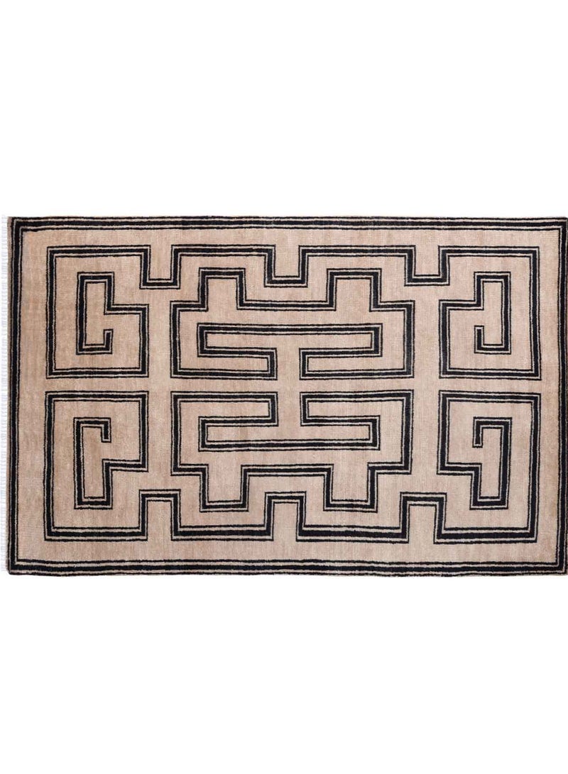 CLASSIC CHRONICLE - WOOL RUG- 200X300 CMS- BLACK / BEIGE - Image 2