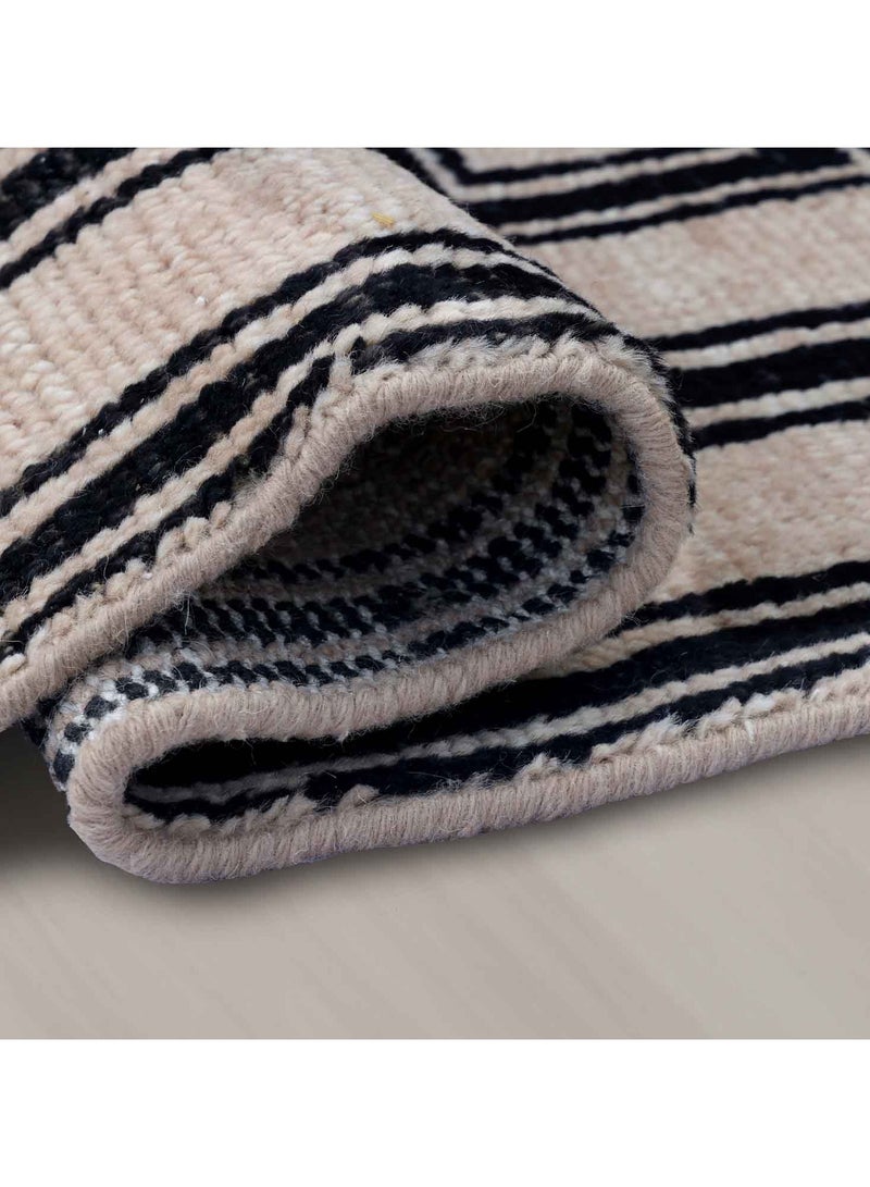CLASSIC CHRONICLE - WOOL RUG- 200X300 CMS- BLACK / BEIGE - Image 3