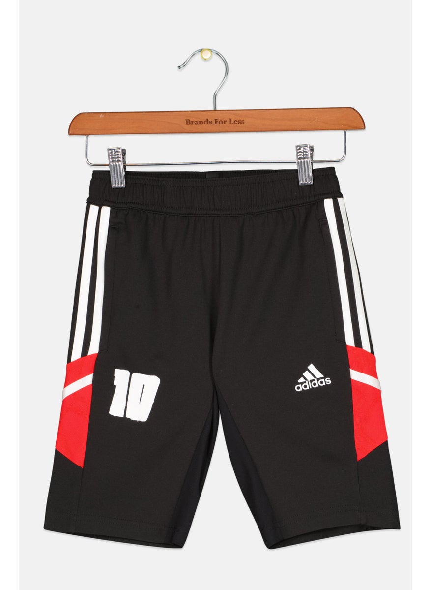 Adidas Kids Boy Sportswear Fit Brand Logo Shorts, Black  - Image 1
