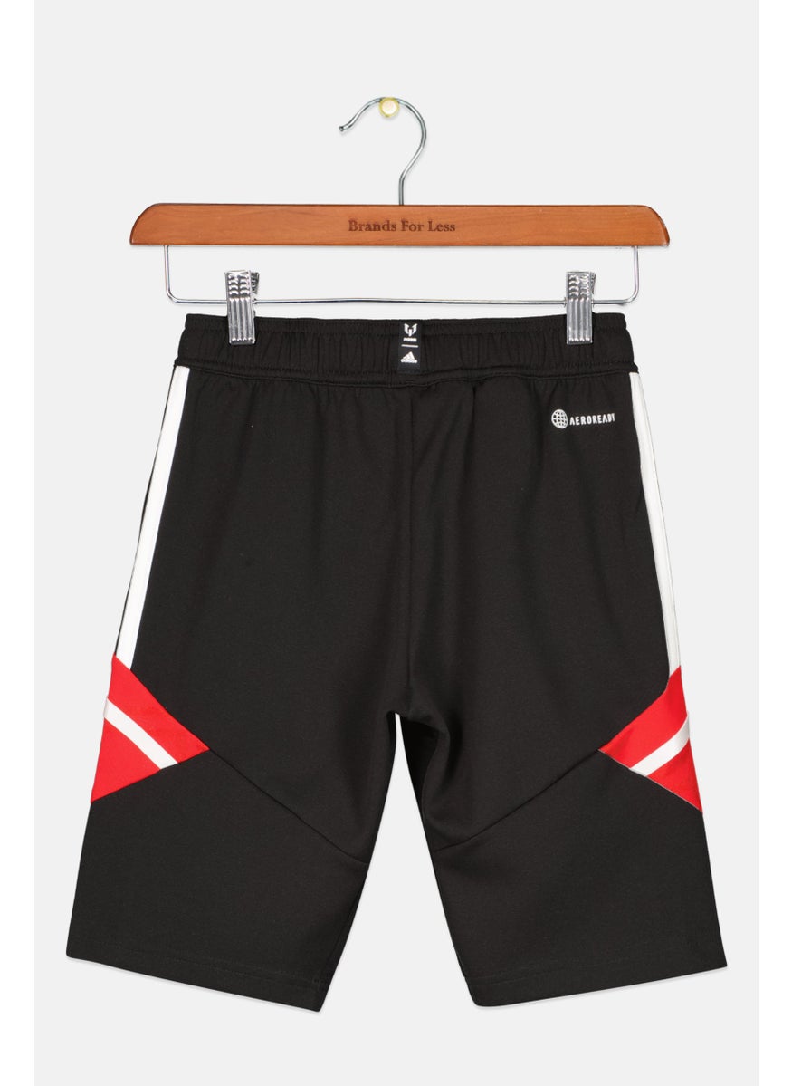 Adidas Kids Boy Sportswear Fit Brand Logo Shorts, Black  - Image 2