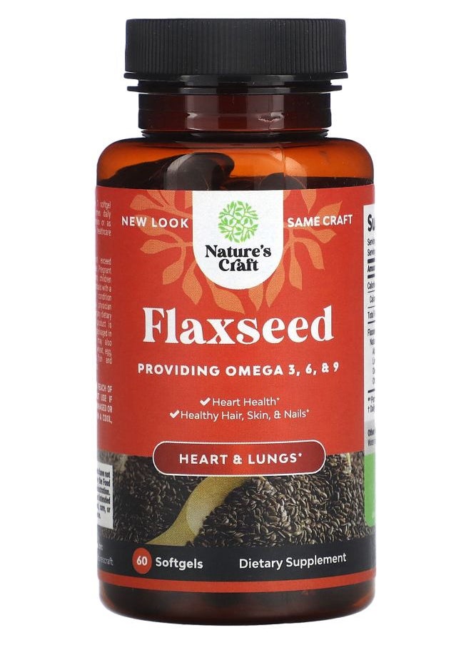 Nature's Craft Flaxseed 60 Softgels 