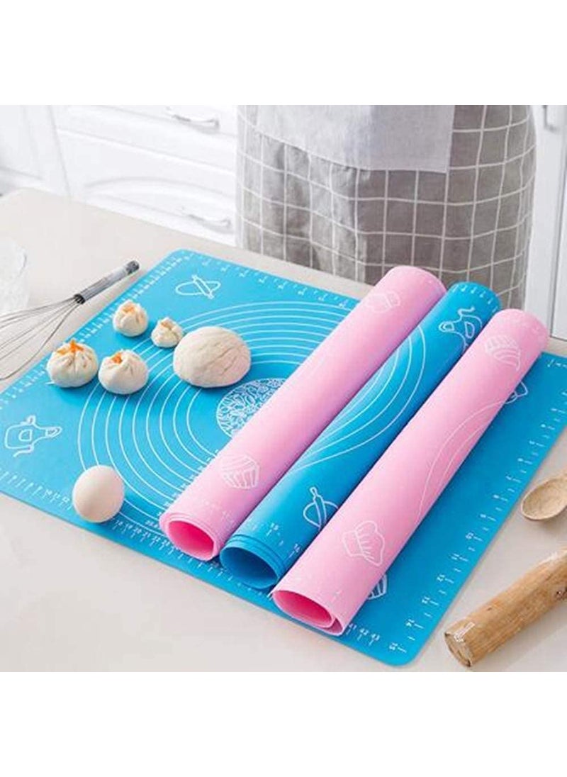KBDev KBDev Non Stick Fondant Mat Liner Heat Resistance Table Placemat Pad Pastry Board Reusable BPA Free Random Color  - Image 2