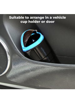 OVERSPREAD INTERIOR HUB OVERSPREAD INTERIOR HUB Universal Plastic Mini Car PressTop Trash Bin Dust Case Best For Traveling Black Grey Pack of 1  - Image 4