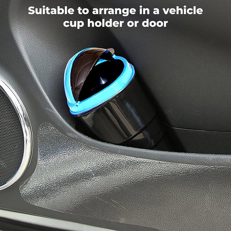 OVERSPREAD INTERIOR HUB OVERSPREAD INTERIOR HUB Universal Plastic Mini Car PressTop Trash Bin Dust Case Best For Traveling Black Grey Pack of 1 - Image 4