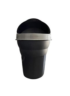 OVERSPREAD INTERIOR HUB OVERSPREAD INTERIOR HUB Universal Plastic Mini Car PressTop Trash Bin Dust Case Best For Traveling Black Grey Pack of 1  - Image 3