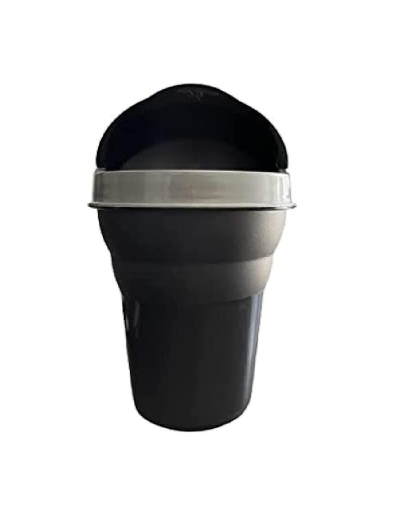 OVERSPREAD INTERIOR HUB OVERSPREAD INTERIOR HUB Universal Plastic Mini Car PressTop Trash Bin Dust Case Best For Traveling Black Grey Pack of 1 - Image 3