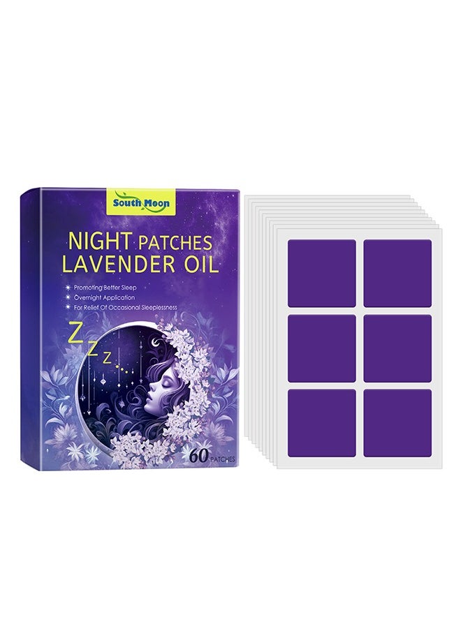 SOUTH MOON 60 Pcs - Sleep Patches, Deep Sleep Patches For Adults, Natural Deep Sleep Patches With Quick Acting Ingredients, Sleep Patches For Women, Men And Seniors,Lavender Scent  - Image 1
