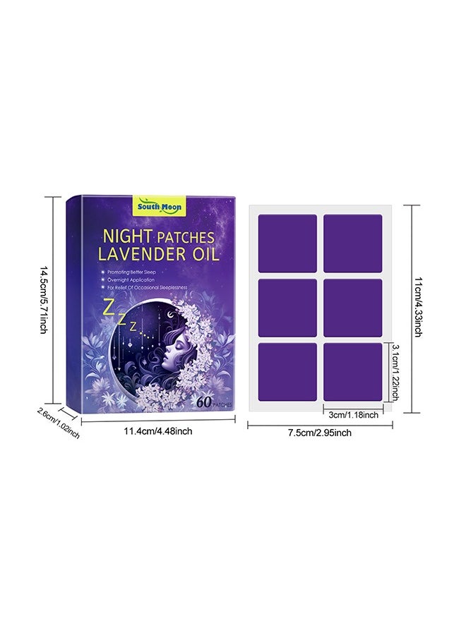 SOUTH MOON 60 Pcs - Sleep Patches, Deep Sleep Patches For Adults, Natural Deep Sleep Patches With Quick Acting Ingredients, Sleep Patches For Women, Men And Seniors,Lavender Scent  - Image 2
