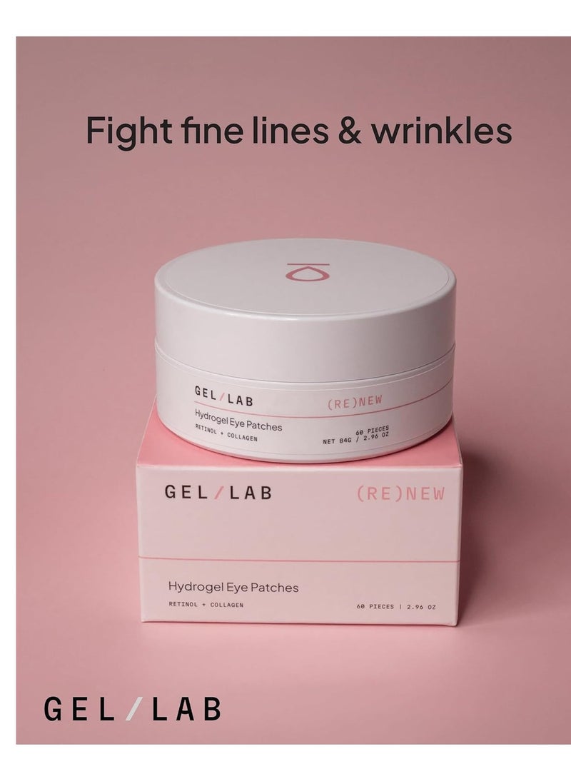 GEL LAB RENEW Collagen & Retinol Under Eye Gel Patches – Korean Hydrating Eye Mask for Fine Lines, Wrinkles, Firming, and Brightening Skin – 60 Gel Eye Patches  - Image 2