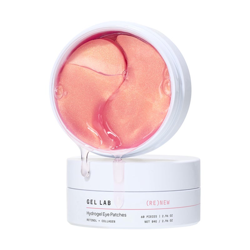 Gel Lab RENEW Retinol & Collagen Under Eye Patches - Korean Skincare Hydrating Eye Mask for Fine Lines, Wrinkles, Firming, Brightening - 60 Patches - Image 1