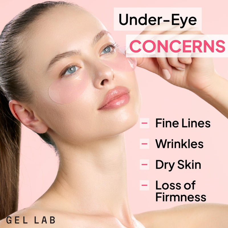Gel Lab RENEW Retinol & Collagen Under Eye Patches - Korean Skincare Hydrating Eye Mask for Fine Lines, Wrinkles, Firming, Brightening - 60 Patches - Image 2