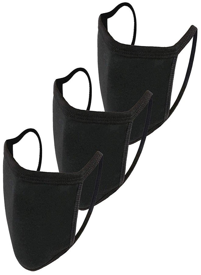 GR DESIGN Hosiery Cotton Mask, Reusable and Washable Face Masks - Pack of 9 Black - Image 4
