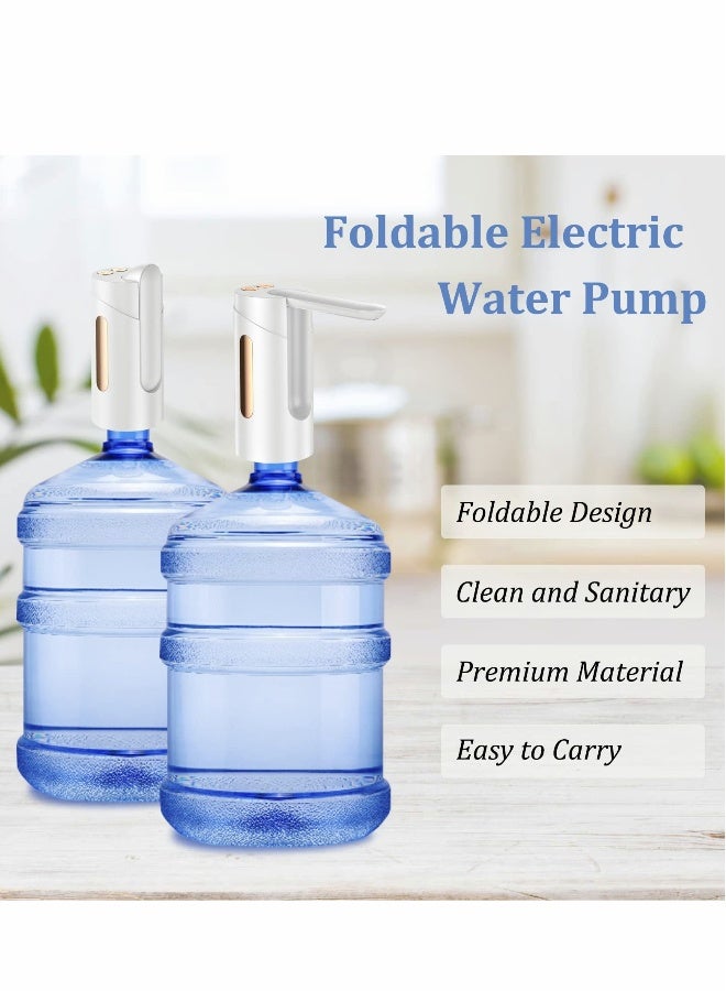 Water Bottle Dispenser, Foldable Electric, USB Charging Automatic Drinking Jug Pump for Universal 1-5 Gallon, Camping Kitchen Home Office - Image 2