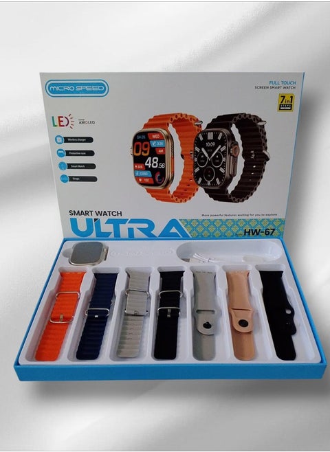 Smart Watch ULTRA With Health Fitness Tracker Sport Watch addition Replacement Band 49MM-Multicolour