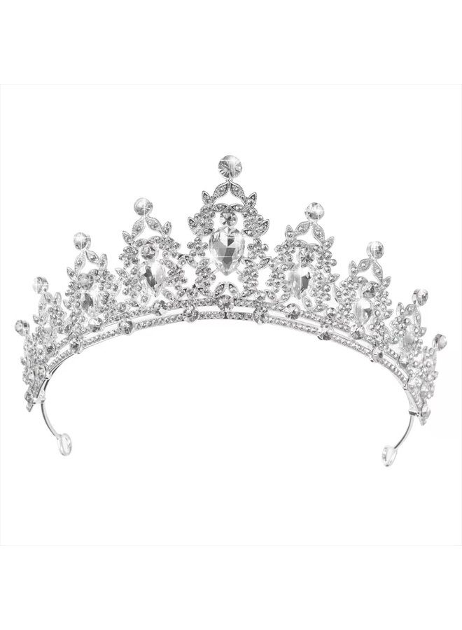 Kamirola Queen Crown and Tiaras Princess Crown for Women and Girls Crystal Headbands for Bridal, Princess for Wedding and Party (Sliver) - Image 1