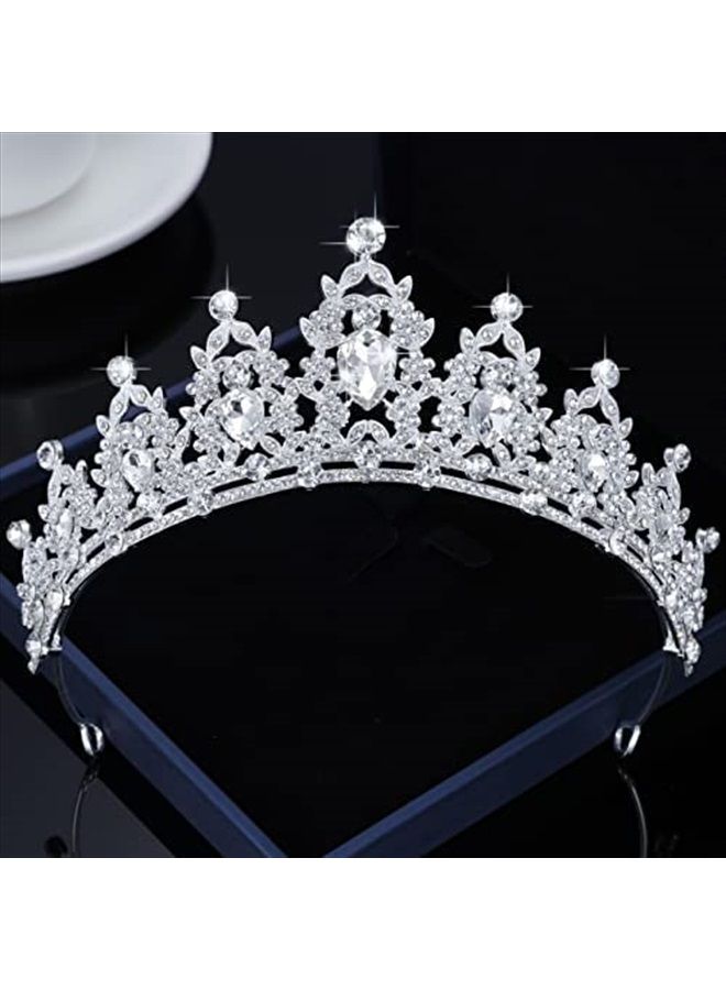 Kamirola Queen Crown and Tiaras Princess Crown for Women and Girls Crystal Headbands for Bridal, Princess for Wedding and Party (Sliver) - Image 2
