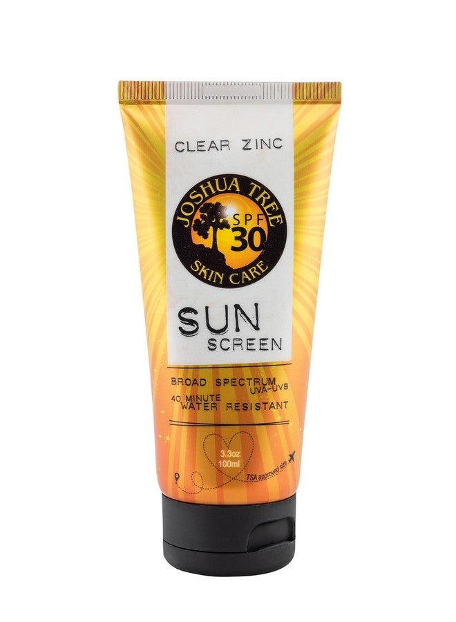 Joshua Tree Spf 30 Natural Sun Screen Lotion With Clear Zinc And Aloe (3.3 Oz.)