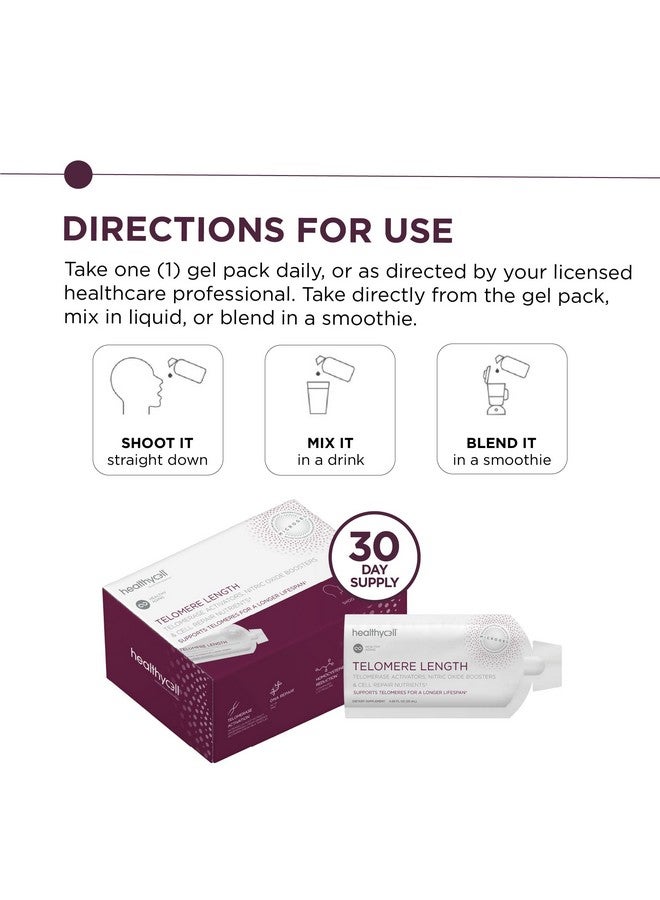 Healthycell Telomere Length Liquid Gel Anti Aging Supplement For Lengthening Telomeres Dna Repair Cell Health Stem Cell Support Clinically Proven Ingredient Ac11 Gel - Image 4