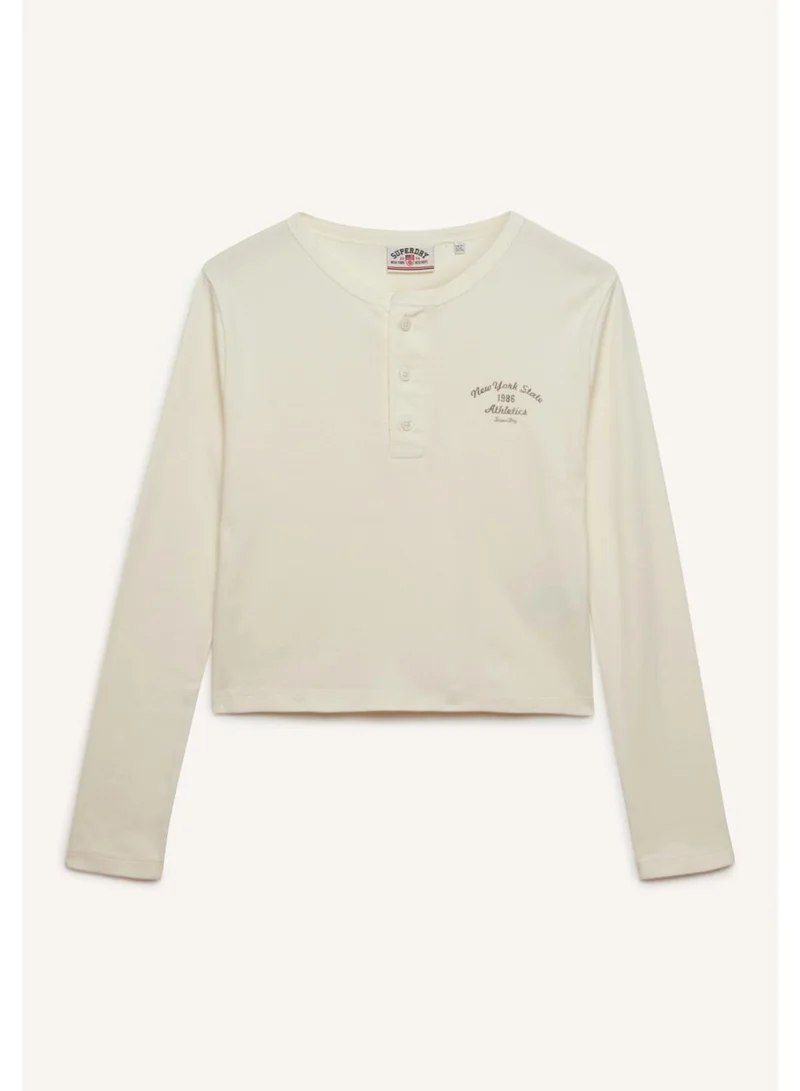 سوبر دراي Athletic Essentials Button Down Long Sleeve Top