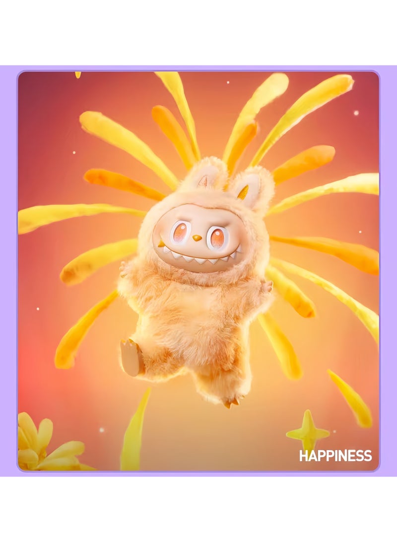 Doll Pendant Labubu 3rd Generation Macaron Vinyl Plush Doll 17cm, Peach colored - Happiness - Image 2