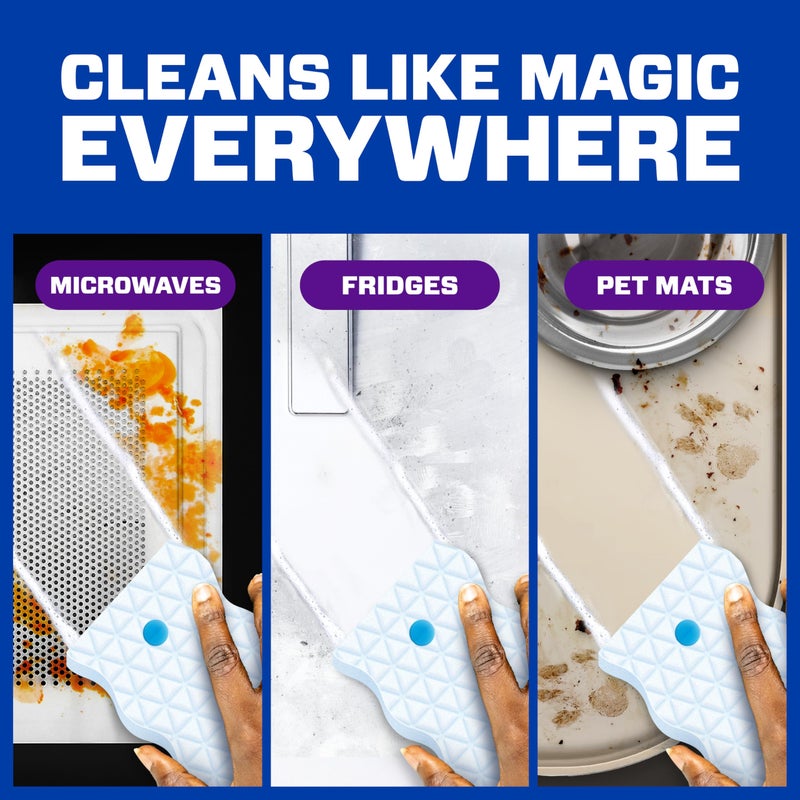 Mr Clean إسفنجة مائية سحرية من مستر كلين، منظف متعدد الاستخدامات، قوة تنظيف داون، منظف للجدران، منظف للأحذية، منظف للفرن، مطبخ، حمام، مستلزمات تنظيف الدش، فرشاة، رغوة فائقة، 5 قطع - Image 5