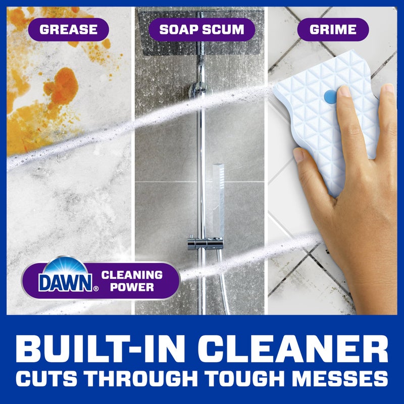 Mr Clean إسفنجة مائية سحرية من مستر كلين، منظف متعدد الاستخدامات، قوة تنظيف داون، منظف للجدران، منظف للأحذية، منظف للفرن، مطبخ، حمام، مستلزمات تنظيف الدش، فرشاة، رغوة فائقة، 5 قطع - Image 3