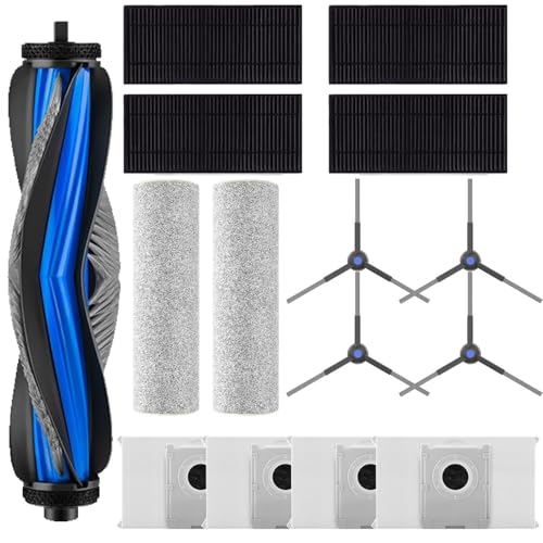 Rinakou Accessories Kit Compatible with ECOVACS DEEBOT X8 PRO OMNI Robot Vacuum Cleaner,Replacement Parts Include 1 Brush Roller,2 Roller Mop Pads,4 Filters,4 Side Brush and 4 Dust Bag (X8 Pro Omni Set) - Image 1