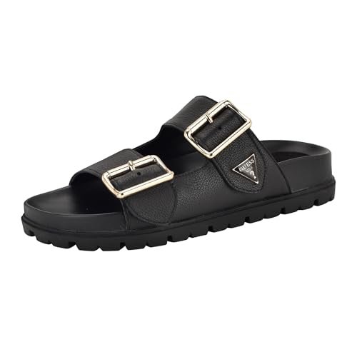 Guess Women's Fasten Sandal, Black Leather 003, 11 - Image 1