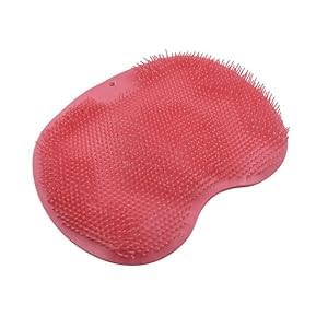 Istore Shower Foot Scrubber Mat Back Washer Exfoliating Bath Wash Pad Wall Mounted Slip Suction Cups for Use in Cleaner for Use in Feet Scrubbers Foot Roller Multicolor 1Pcs - Image 1