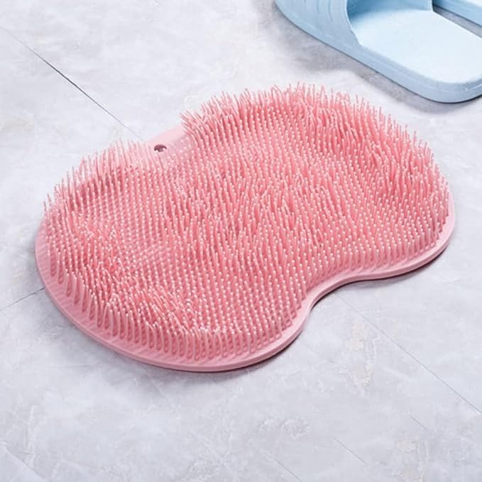 Istore Shower Foot Scrubber Mat Back Washer Exfoliating Bath Wash Pad Wall Mounted Slip Suction Cups for Use in Cleaner for Use in Feet Scrubbers Foot Roller Multicolor 1Pcs - Image 5