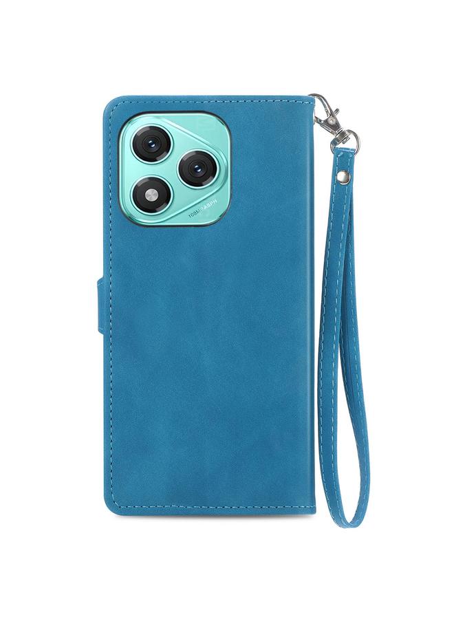 S-TOP Case For Honor 400 Lite Embossed Flower Zipper Leather Phone Case - Image 3