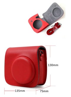 Rubik Protective Case for Fujifilm Instax Mini 9 Mini 8 Mini 8+ Mini 8s Instant Camera PU Leather Camera Case with Removable Strap and Pocket Red  - Image 4