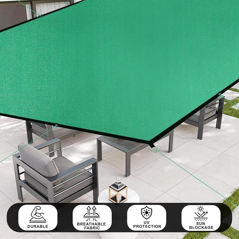 shalimar شبكة ظل متعددة الاستخدامات / شبكة زراعية / شبكة خضراء - 75% (لون أخضر) (10 قدم × 15 قدم) - Image 4