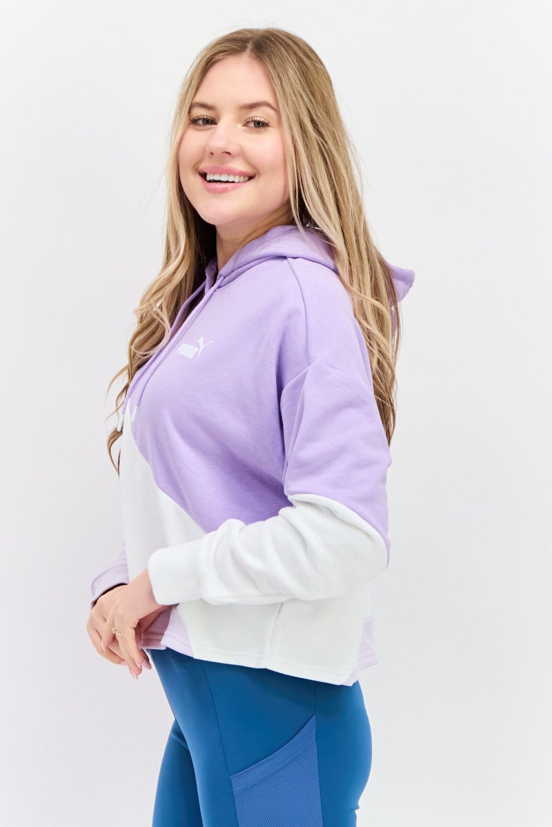 PUMA Women Sportswear Fit Long Sleeve Outdoor Hooded Sweatshirt, Lilac - Image 2