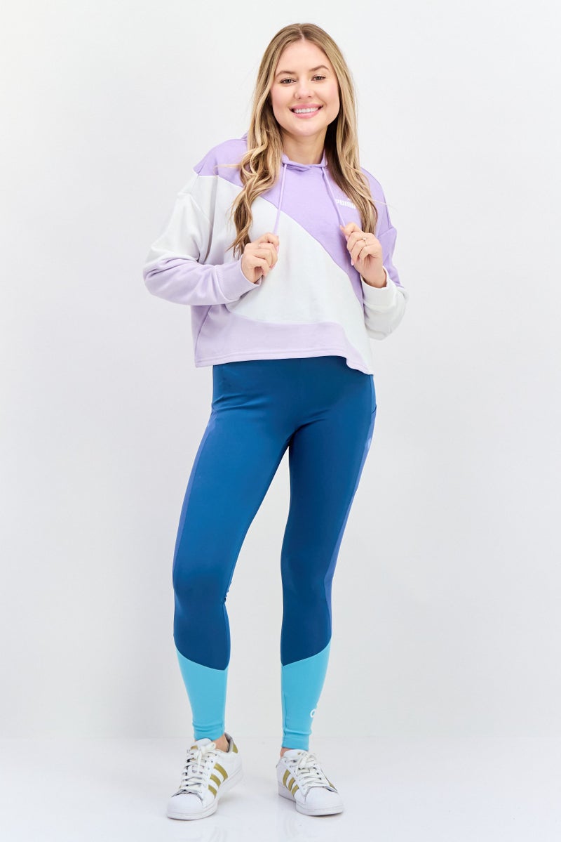 PUMA Women Sportswear Fit Long Sleeve Outdoor Hooded Sweatshirt, Lilac - Image 4