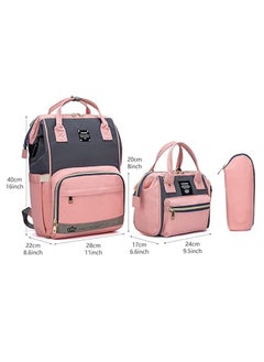 Gonice Mummy Bag Backpack, Diaper Bag Tote, Bottle bag,Large Unisex Baby Bags with Changing Pad  - Image 2