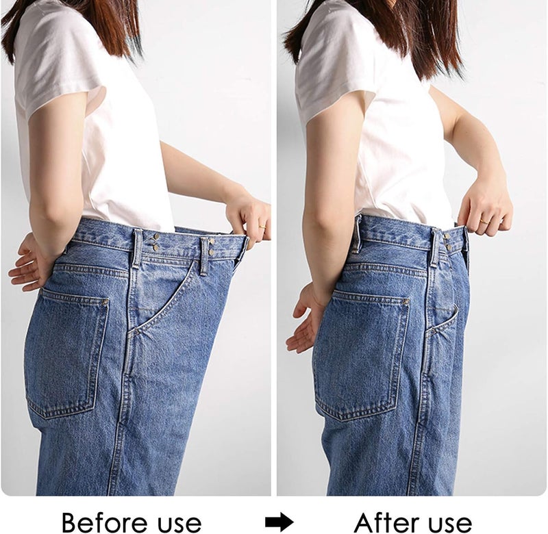 SKOFRI SKOFRI Adjustable Jeans Button for Waist Tightening Waist Buckle Extender for Jeans Waist Tightener Clips for Loose Jeans Pants Skirts Pant Waist Tightener for Women4Pcs - Image 4