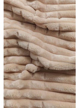 MERINOS Modern Line 3 Piece Blanket Set - Beige Mink Color  - Image 3