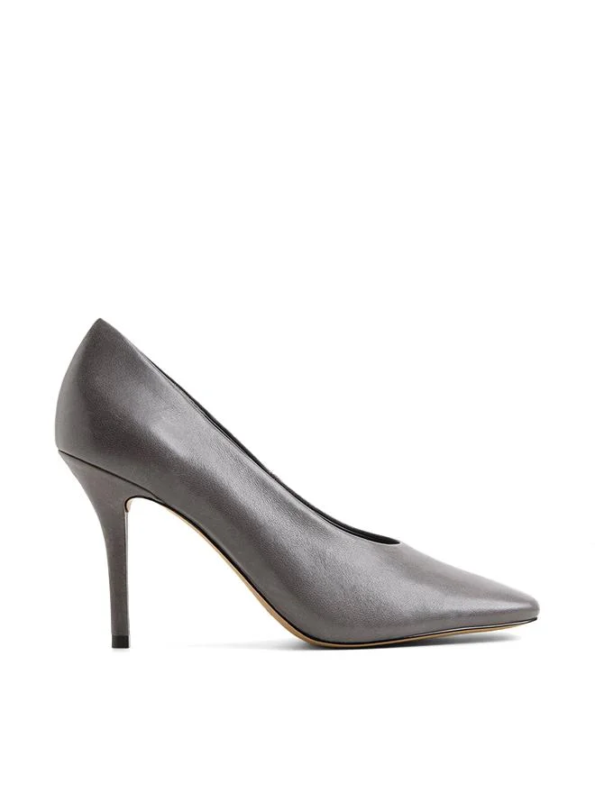 Velia Ladies Grey Heeled Shoes