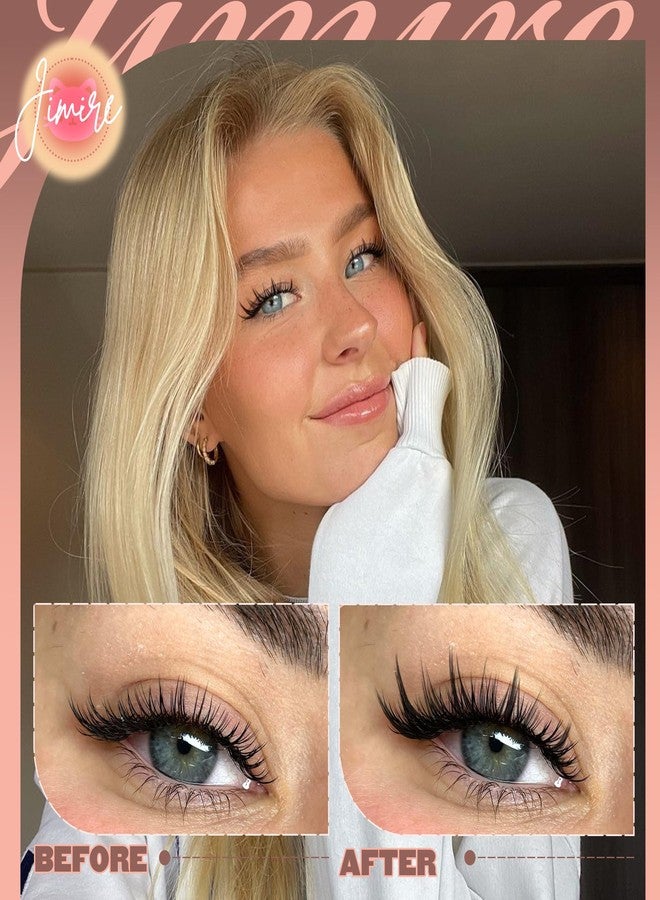 JIMIRE Manga Lash Clusters Natural Look Anime Eyelash Clusters Cute 8-14MM Wispy Fairy Cluster Eyelash Extensions with Spiky 100 Pcs Manga Individual Lashes with Thin Band - Image 4
