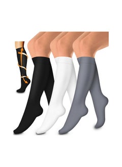 XICEN 3 Pack Medical Compression Socks-Compression Socks For Women and Men Circulation -Best for Running,Nursing,Athletic  - Image 1