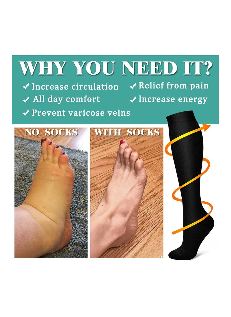 XICEN 3 Pack Medical Compression Socks-Compression Socks For Women and Men Circulation -Best for Running,Nursing,Athletic  - Image 2